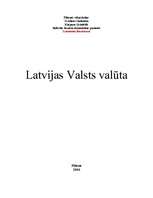Referāts 'Latvijas Valsts valūta', 1.