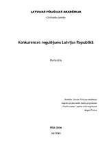 Referāts 'Konkurences regulējums Latvijas Republikā', 1.