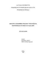 Diplomdarbs 'Skolēnu sadarbības prasmju veicināšana ekonomikas stundās 5. un 6.klasē', 1.