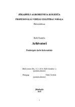 Referāts 'Arhivatori', 1.