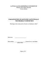Referāts 'Pakalpojumu kvalitātes sastāvdaļas viesmīlības uzņēmumos', 1.