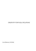 Eseja 'Creativity for Public Relations', 1.