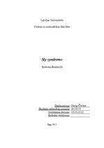 Referāts '"Sly" sindroms', 1.