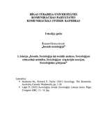 Konspekts 'Socioloģija kā sociālā zinātne', 1.