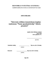 Diplomdarbs 'Interneta reklāmu izmantošanas iespējas uzņēmuma "Namu apsaimniekotājs" klientu ', 2.