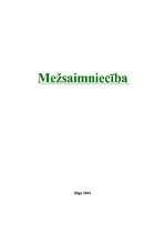 Referāts 'Mežsaimniecība', 1.