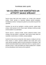 Konspekts 'Vai cilvēks var norūdīties un attīstīt savas spējas', 1.