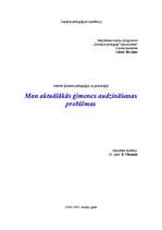 Referāts 'Man aktuālākās ģimenes audzināšanas problēmas', 1.