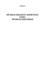 Referāts 'Mūzikas ierakstu kompāniju loma mūzikas industrijā', 1.