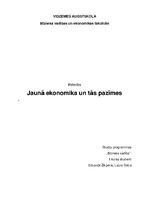 Referāts 'Jaunā ekonomika', 1.