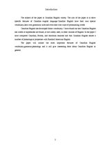 Referāts 'Canadian English Variety', 3.