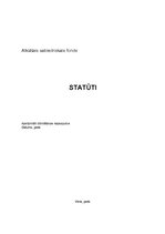 Paraugs 'Atklāta sabiedriska fonda statūti', 1.