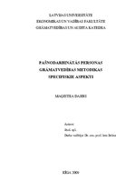 Diplomdarbs 'Pašnodarbinātās personas grāmatvedības metodikas specifiskie aspekti', 1.