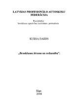 Diplomdarbs 'Braukšanas ātrums un redzamība', 1.