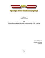 Referāts 'Mikroekonomiskā un makroekonomiskā vide Latvijā', 1.