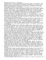 Eseja 'Employee Privacy Rights in the Workplace', 1.