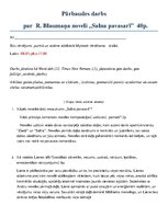 Konspekts 'Pārbaudes darbs par Rūdilfa Blaumaņa noveli "Salna pavasarī"', 1.