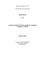 Referāts 'Latviešu jaunieši kā tūrisma segments: ceļošanas ieradumi un vēlmes', 1.