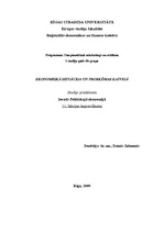 Konspekts 'Ekonomiskā situācija un problēmas Latvijā', 1.