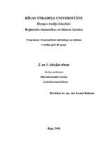 Konspekts 'Otrā semināra kopsavilkums', 1.