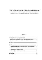 Referāts 'Finanšu politika: cenu orientieri', 1.