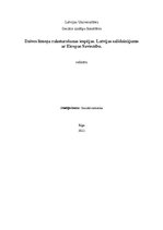 Referāts 'Dzīves līmeņa raksturošanas iespējas. Latvijas salīdzinājums ar pārējo Eiropas S', 1.