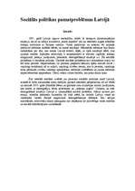 Referāts 'Sociālās politikas pamatproblēmas Latvijā', 1.