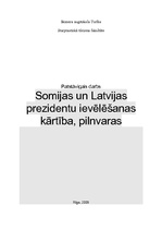Referāts 'Somijas un Latvijas prezidentu ievēlēšanas kārtība, pilnvaras', 1.
