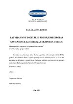 Diplomdarbs 'Latvijas MVU digitālie risinājumi Eiropas Savienības e-komercijas eksporta tirgo', 1.