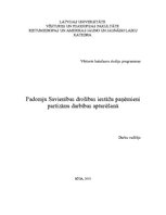 Referāts 'Padomju Savienības drošības iestāžu paņēmieni partizānu darbības apturēšanā', 1.