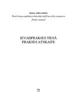 Prakses atskaite 'Ievadprakse tiesā, kāzuss', 1.