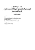 Referāts 'Bulīmija un psihosomatiskā pieeja psiholoģiskajā konsultēšanā', 1.