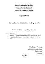 Konspekts 'Politiskie procesi Eiropā 20.gados', 1.