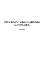 Referāts 'Etniskais sastāvs Amerikas Savienotajās valstīs 19.gadsimtā', 1.