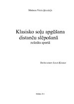 Konspekts 'Klasisko soļu apgūšana distanču slēpošanā', 1.