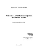 Referāts 'Peldvietas Lielvārdē, to ekoloģiskais stāvoklis un drošība', 1.