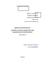 Referāts 'Sistēmu teorija vadības organizēšanā un vadīšanā', 1.