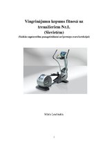 Konspekts 'Pirmais vingrinājumu kopums fitnesā uz trenažieriem sievietēm', 1.