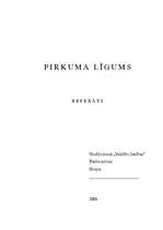 Referāts 'Pirkuma līgums', 1.