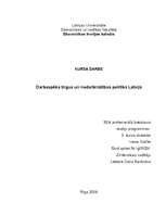 Referāts 'Darbaspēka tirgus un nodarbinātības politika Latvijā', 1.