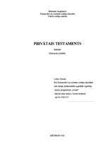 Referāts 'Privātais testaments', 1.