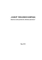 Referāts 'Reklāmas kampaņa "Kubuš" produkcijai', 1.