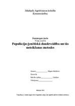 Referāts 'Populāciju ģenētiskā daudzveidība un tās noteikšanas metodes', 1.