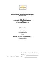 Eseja 'Griba, raksturs, temperaments. Sevis anlīze', 1.