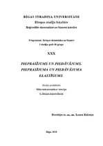 Konspekts 'Pieprasījums un piedāvājums. Pieprasījuma un piedāvājuma elastīgums', 1.