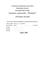 Referāts 'Zemnieku saimniecības "Priežkalni" ražošanas attīstība', 1.