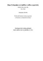 Konspekts 'Sporta stundas raksturojums', 1.