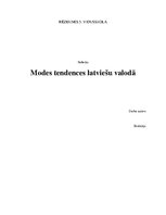 Referāts 'Modes tendences latviešu valodā', 1.
