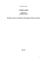 Referāts 'Kultūras nozares situācijas raksturojums Tukuma novadā', 1.