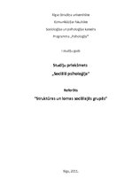 Referāts 'Struktūras un lomas sociālajās grupās', 1.
